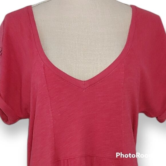 Saturday Sunday Kathie Anthropologie rolled short sleeves flounced tunic dress - Picture 6 of 9